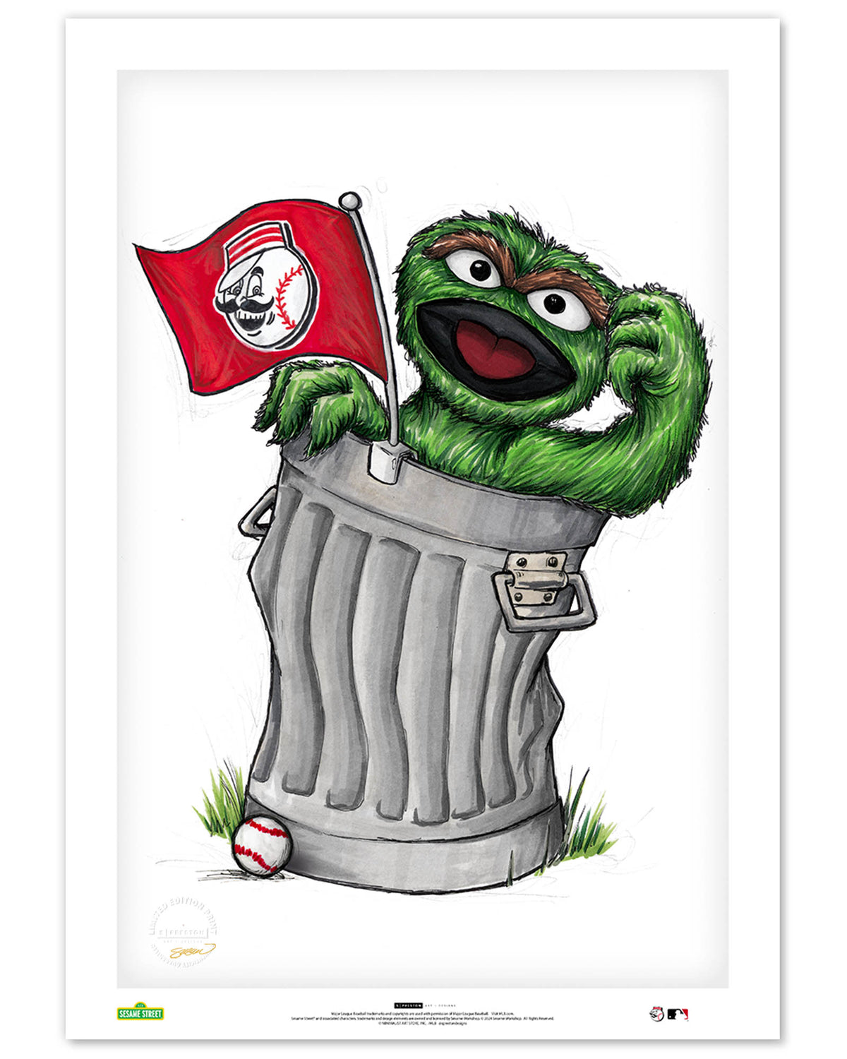 Oscar Rep Your Colours x MLB Reds Limited Edition Fine Art Print