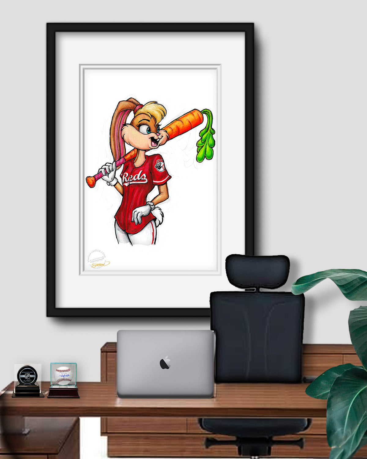 Lola Bunny x MLB Reds Limited Edition Fine Art Print