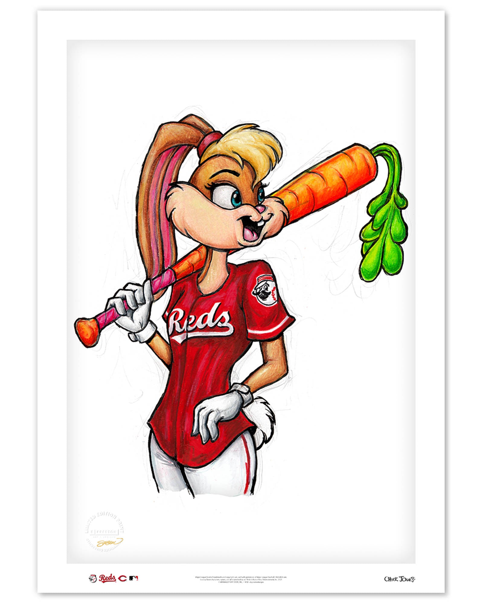 Lola Bunny x MLB - Cincinnati Reds Poster Print by S