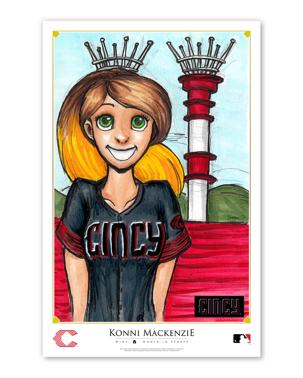 WinS® Cincinnati Reds City Connect - Konni Mackenzie Poster Print