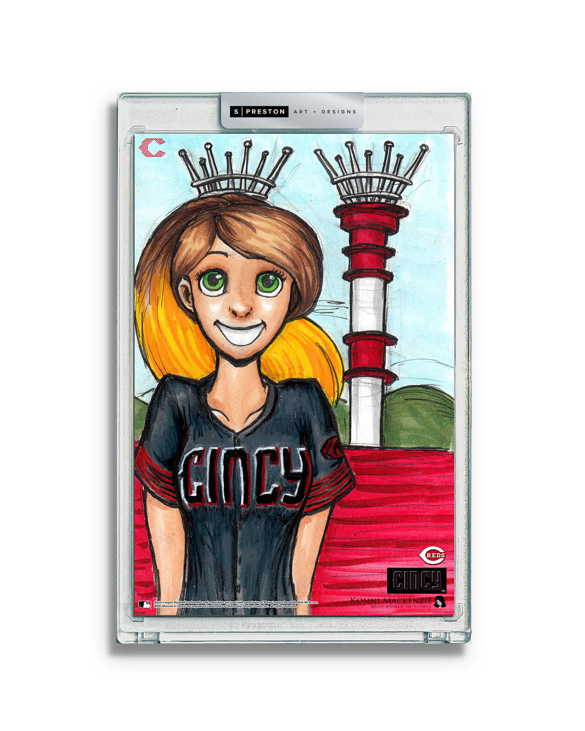 WinS® Cincinnati Reds City Connect - Konni Mackenzie Art Card Slab