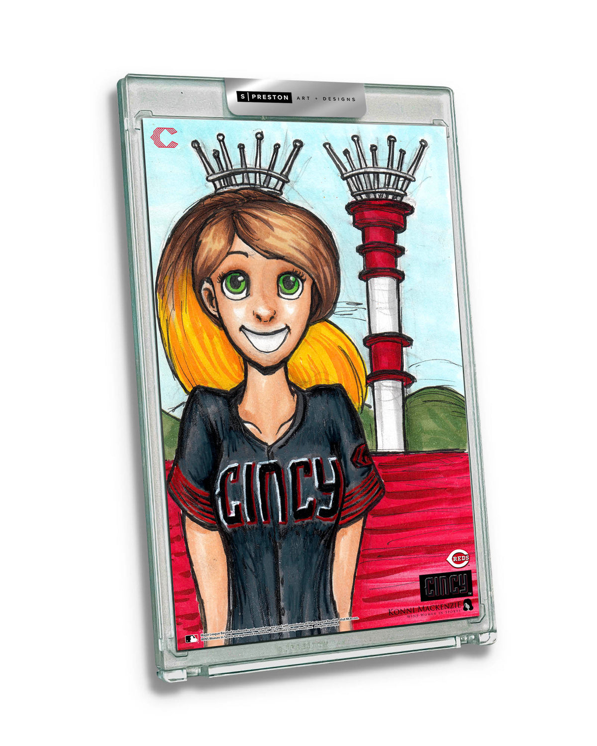 WinS® Cincinnati Reds City Connect - Konni Mackenzie Art Card Slab