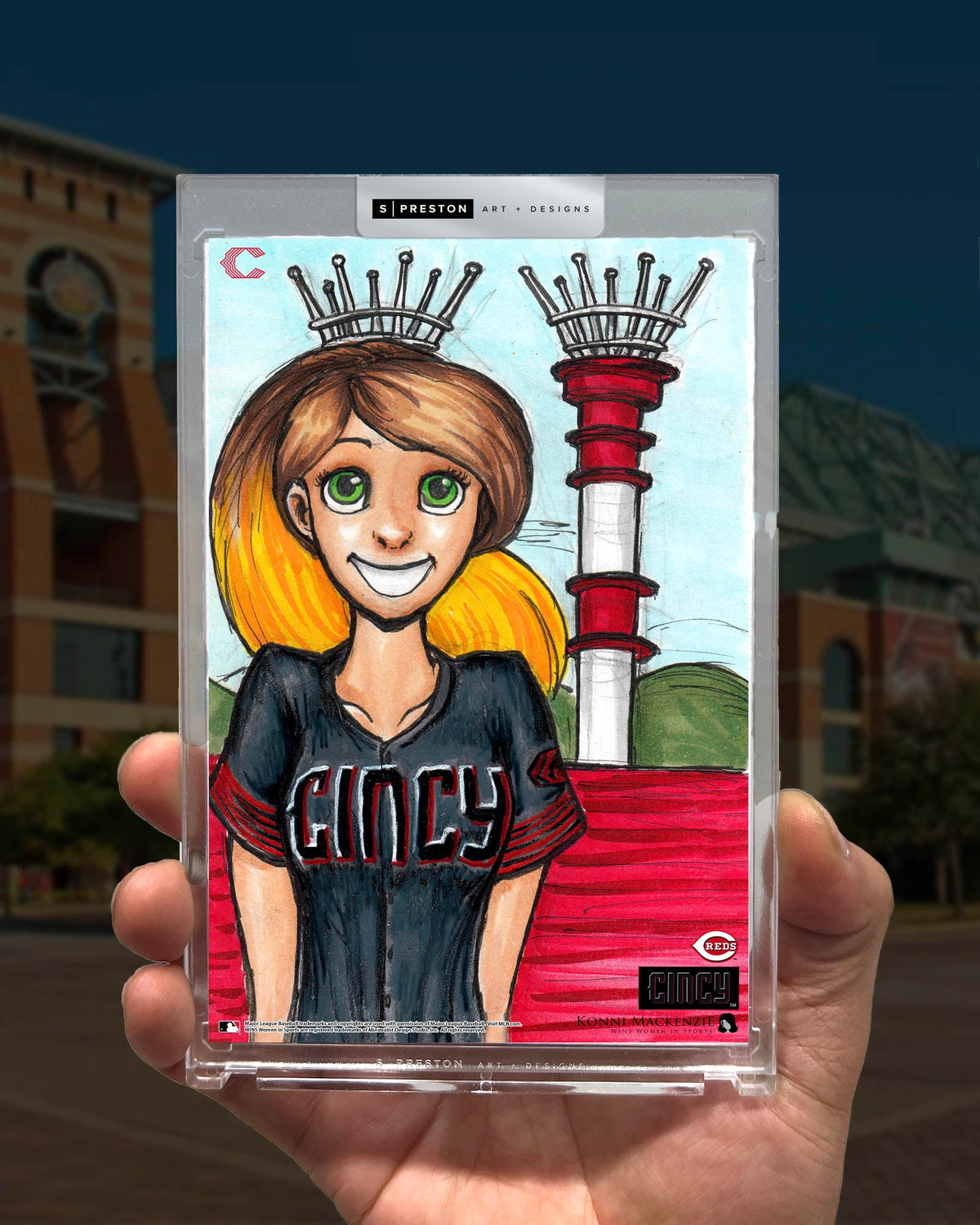 WinS® Cincinnati Reds City Connect - Konni Mackenzie Art Card Slab