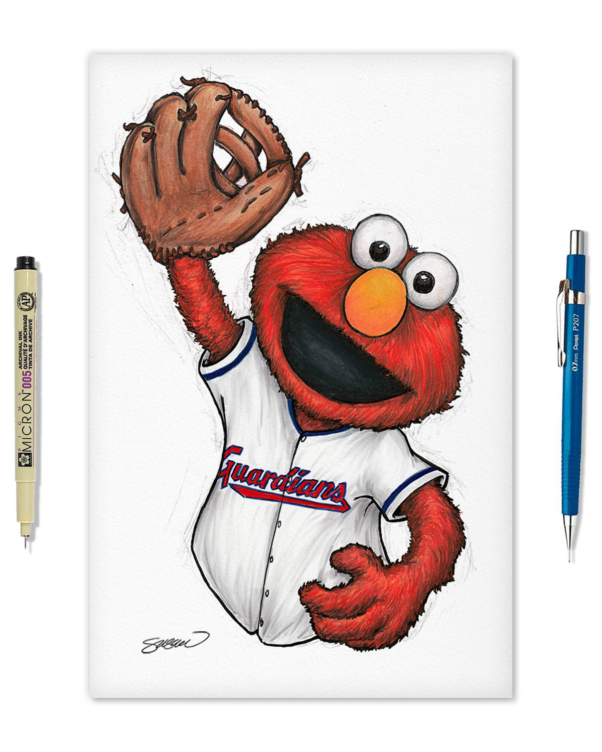 ELMO x MLB Guardians Limited Edition Fine Art Print