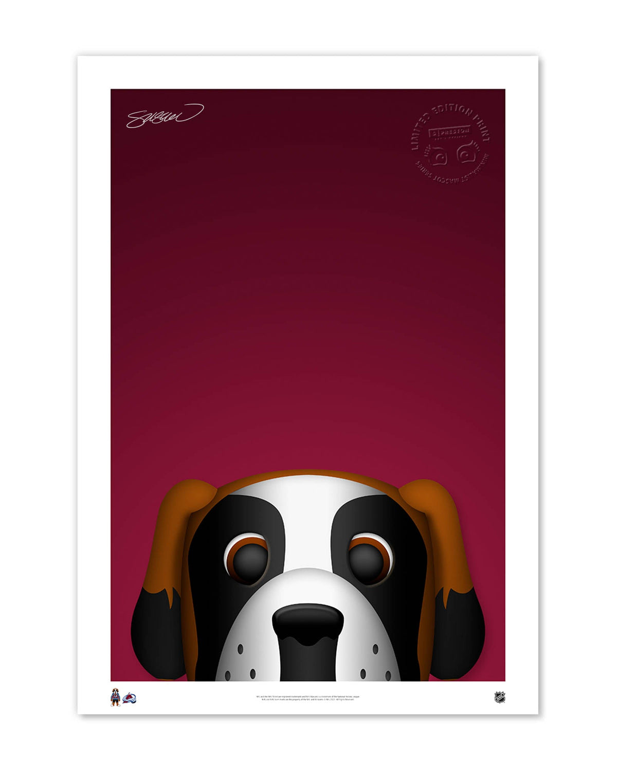 Minimalist Bernie the St. Bernard