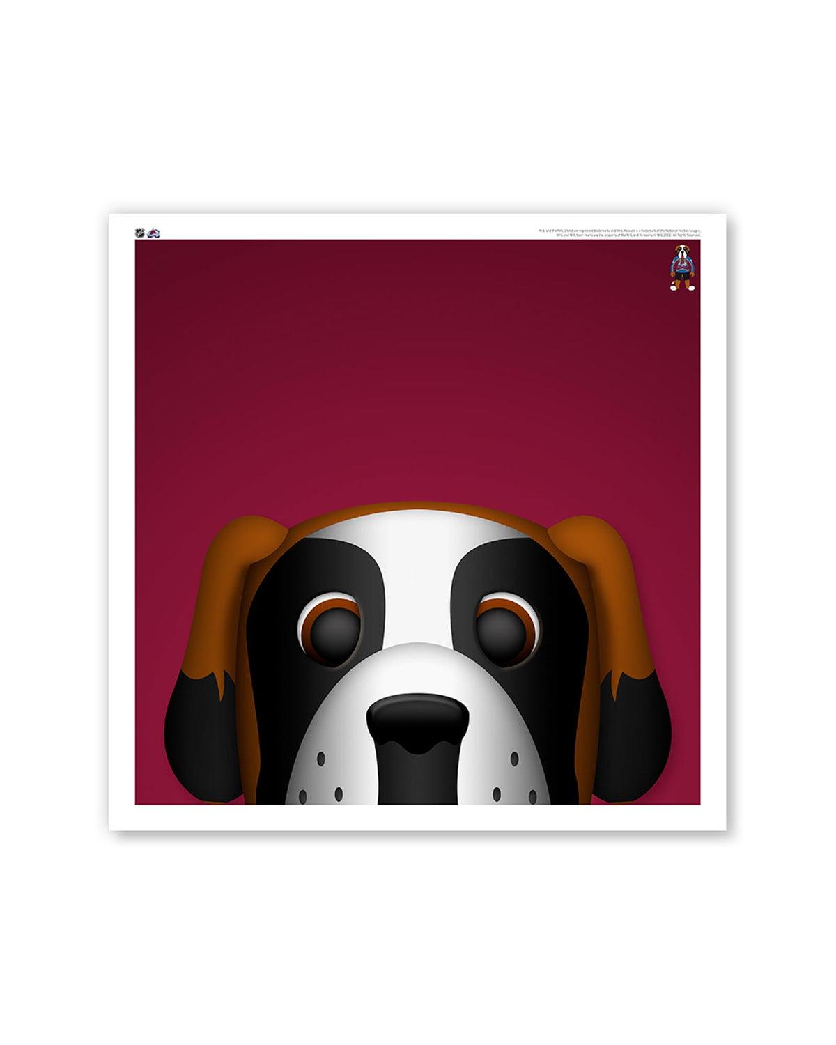 Minimalist Bernie the St. Bernard