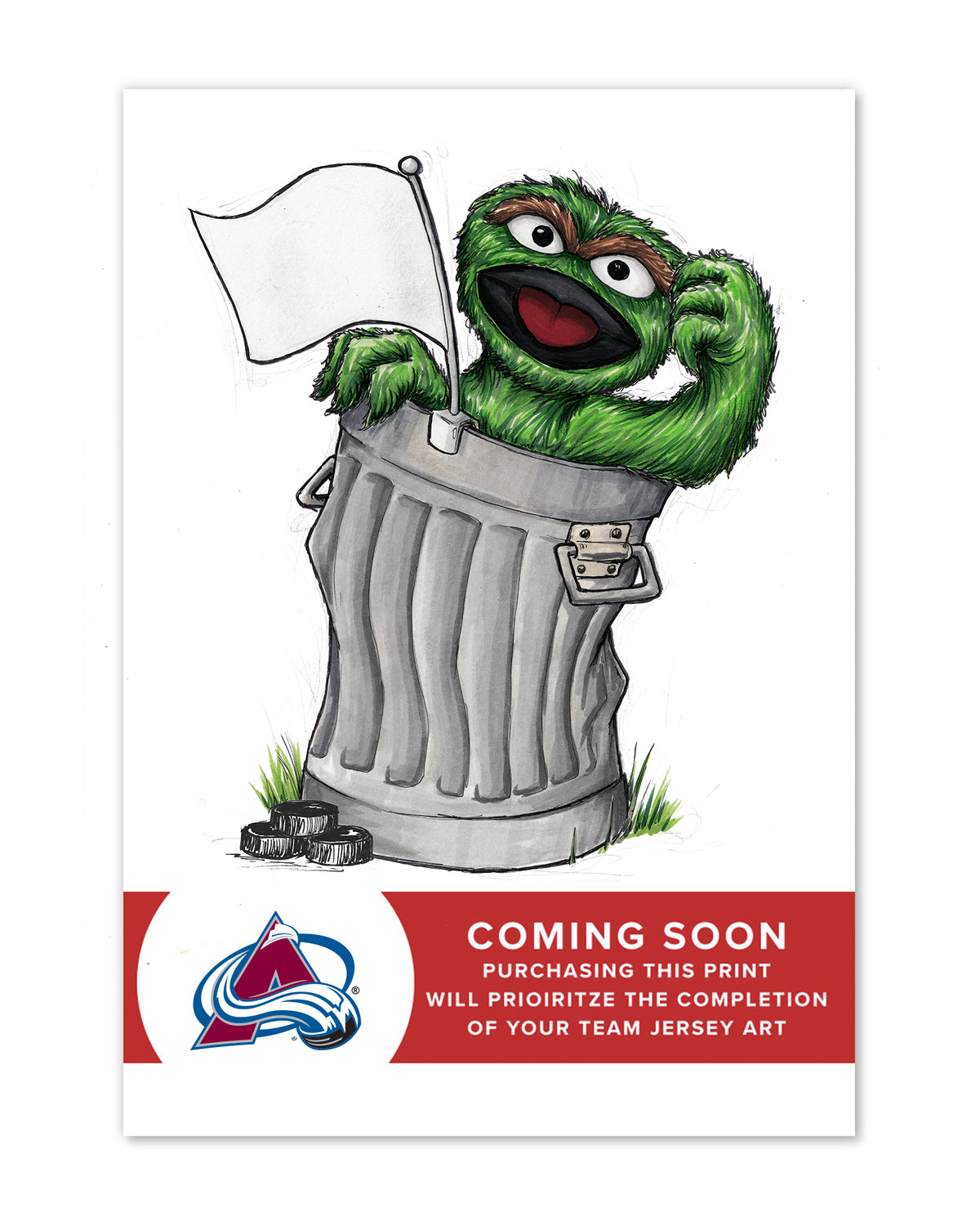 Oscar Rep Your Colours x NHL Avalanche Limited Edition Fine Art Print