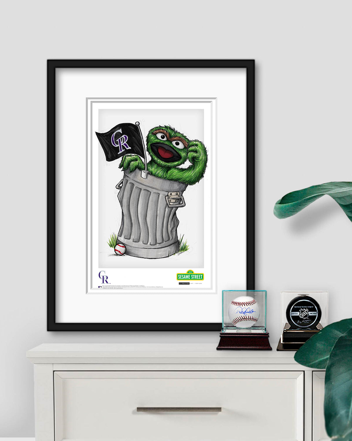 Oscar the Grouch x MLB Rockies Poster Print