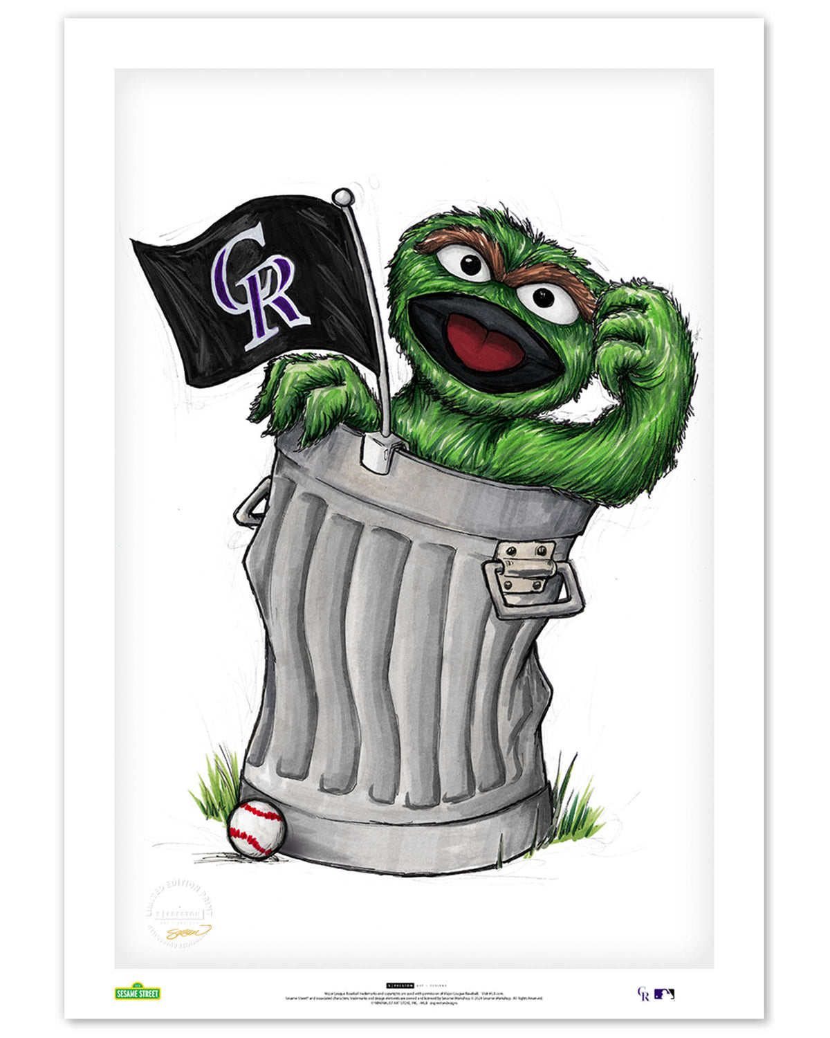 Oscar Rep Your Colours x MLB Rockies Limited Edition Fine Art Print