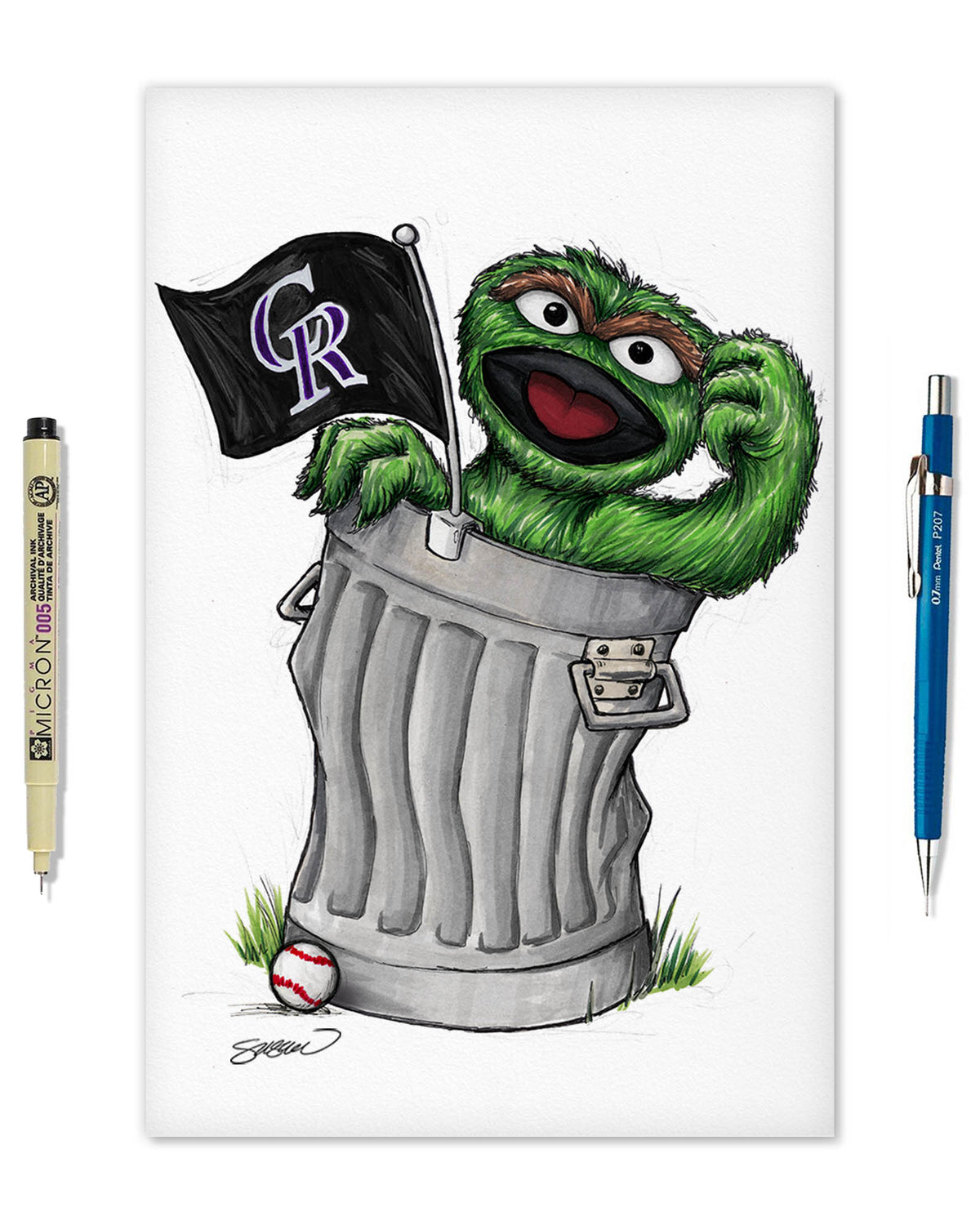 Oscar Rep Your Colours x MLB Rockies Limited Edition Fine Art Print