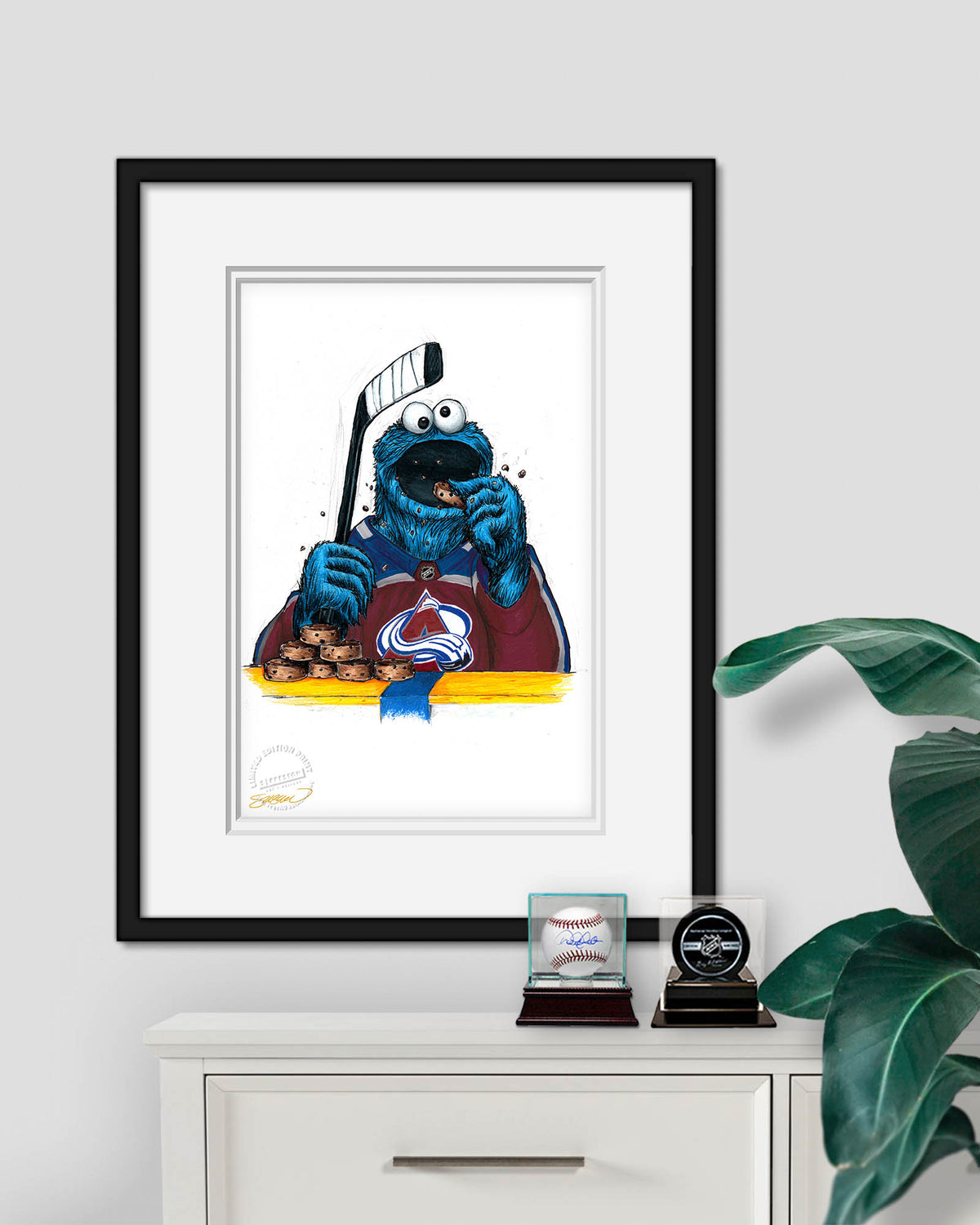 Cookie Monster x NHL Avalanche Limited Edition Fine Art Print