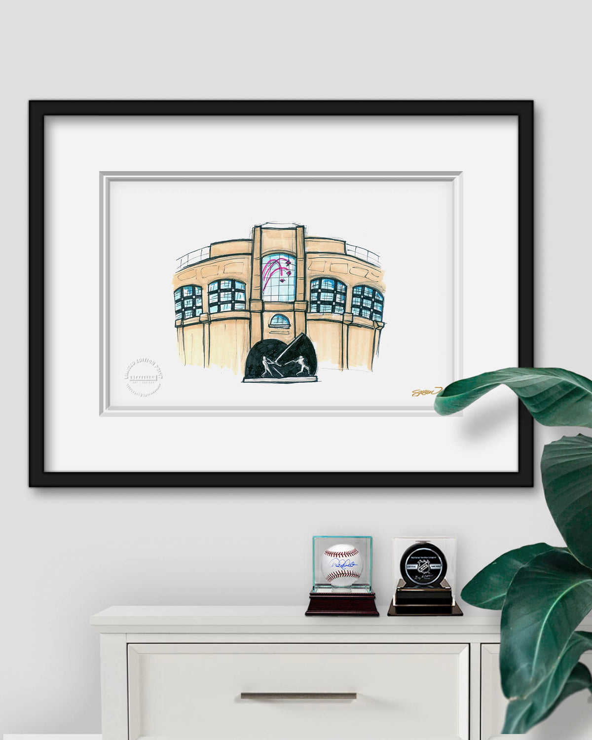 Guaranteed Rate Field Ink Sketch Limited Edition Fine Art Print