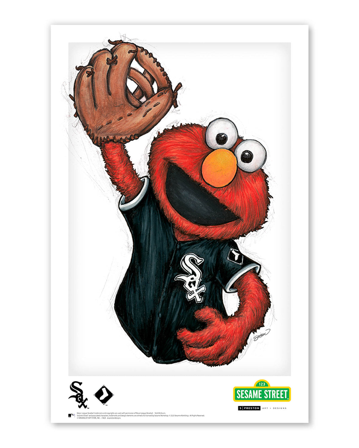 ELMO x MLB White Sox Poster Print