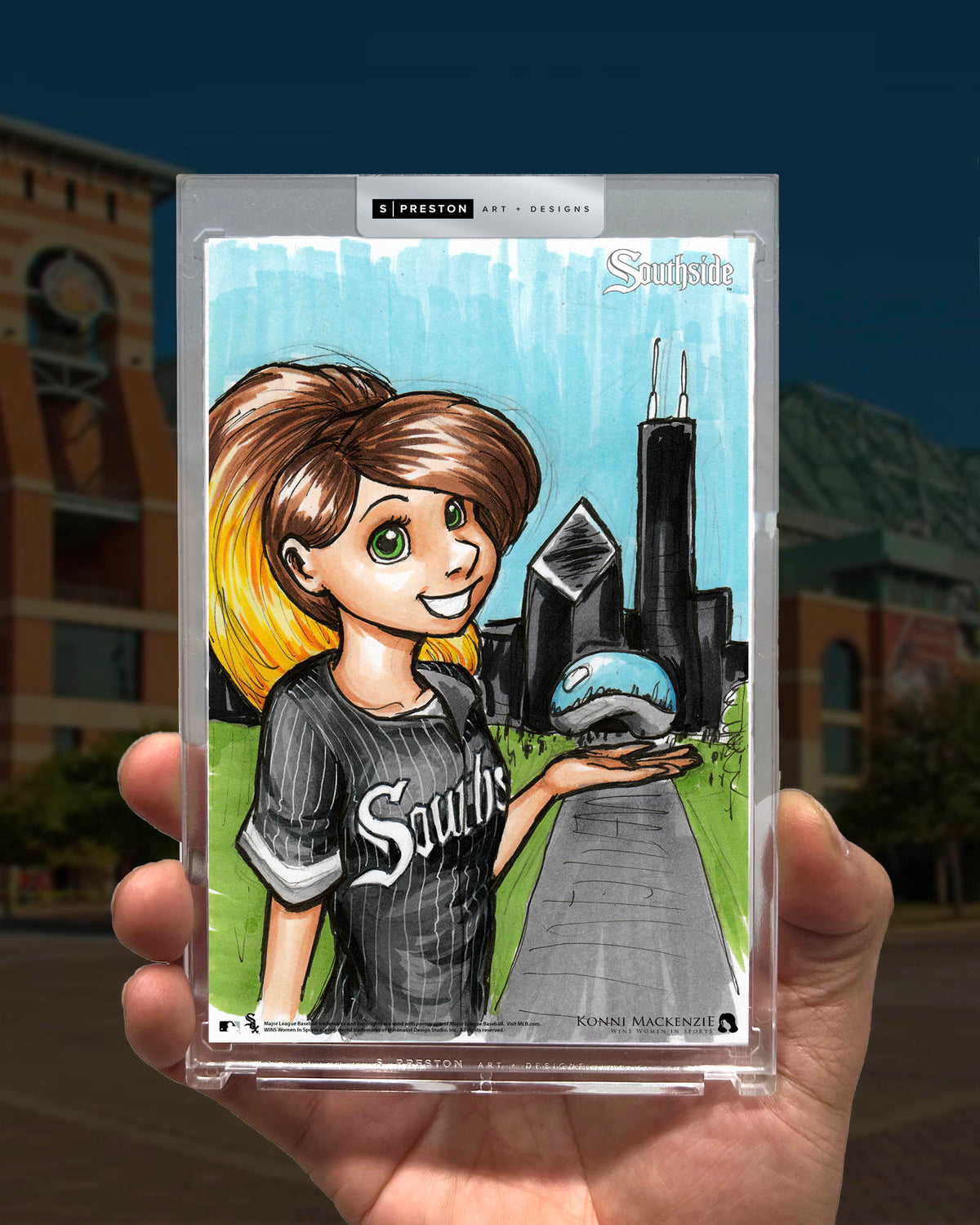 WinS® Konni Mackenzie City Connect White Sox Art Card Slab Limited