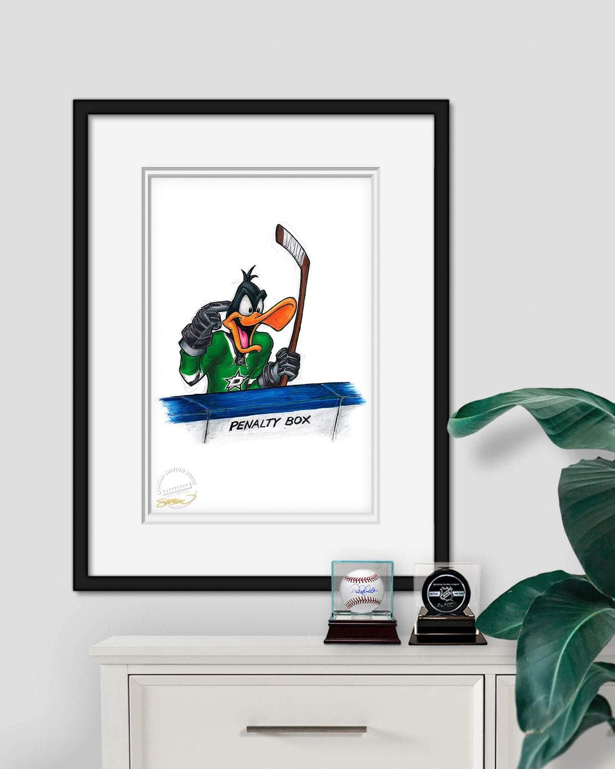 Duck Season Hockey Season x NHL Stars Daffy Duck Limited Edition Fine Art Print