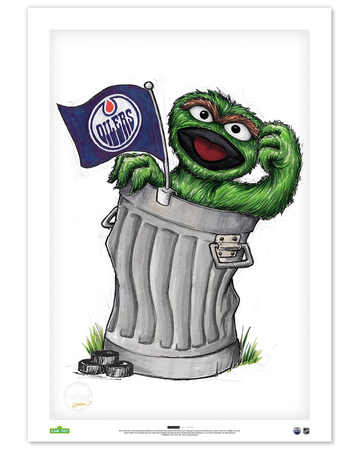 Oscar Rep Your Colours x NHL Oilers Limited Edition Fine Art Print