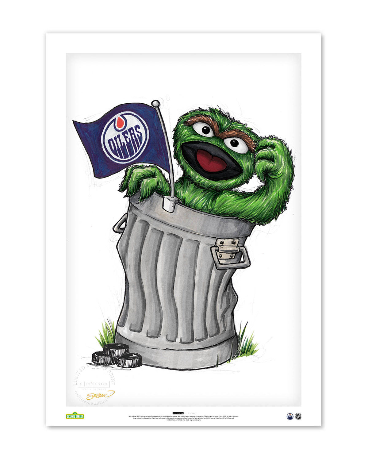 Oscar Rep Your Colours x NHL Oilers Limited Edition Fine Art Print