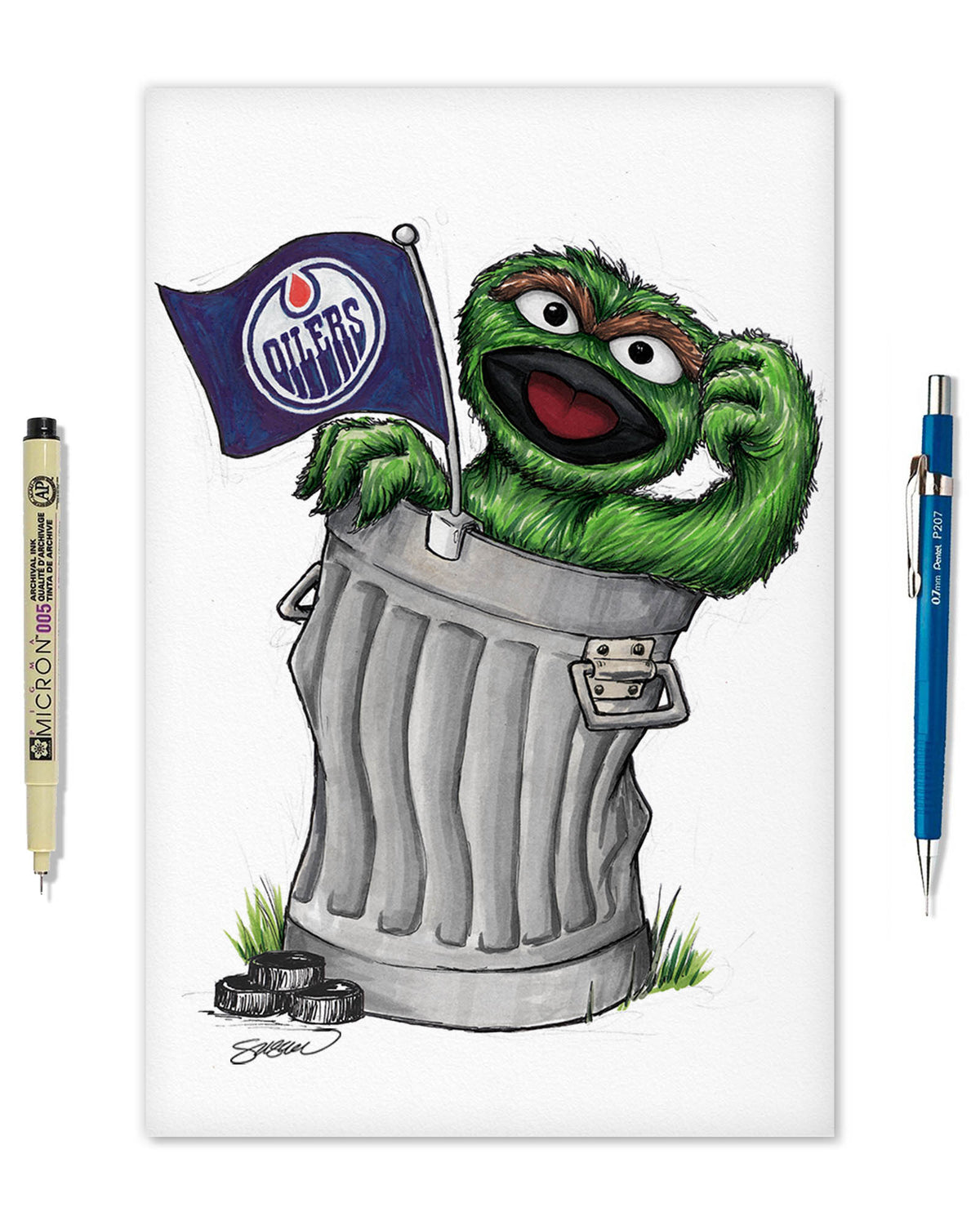 Oscar Rep Your Colours x NHL Oilers Limited Edition Fine Art Print