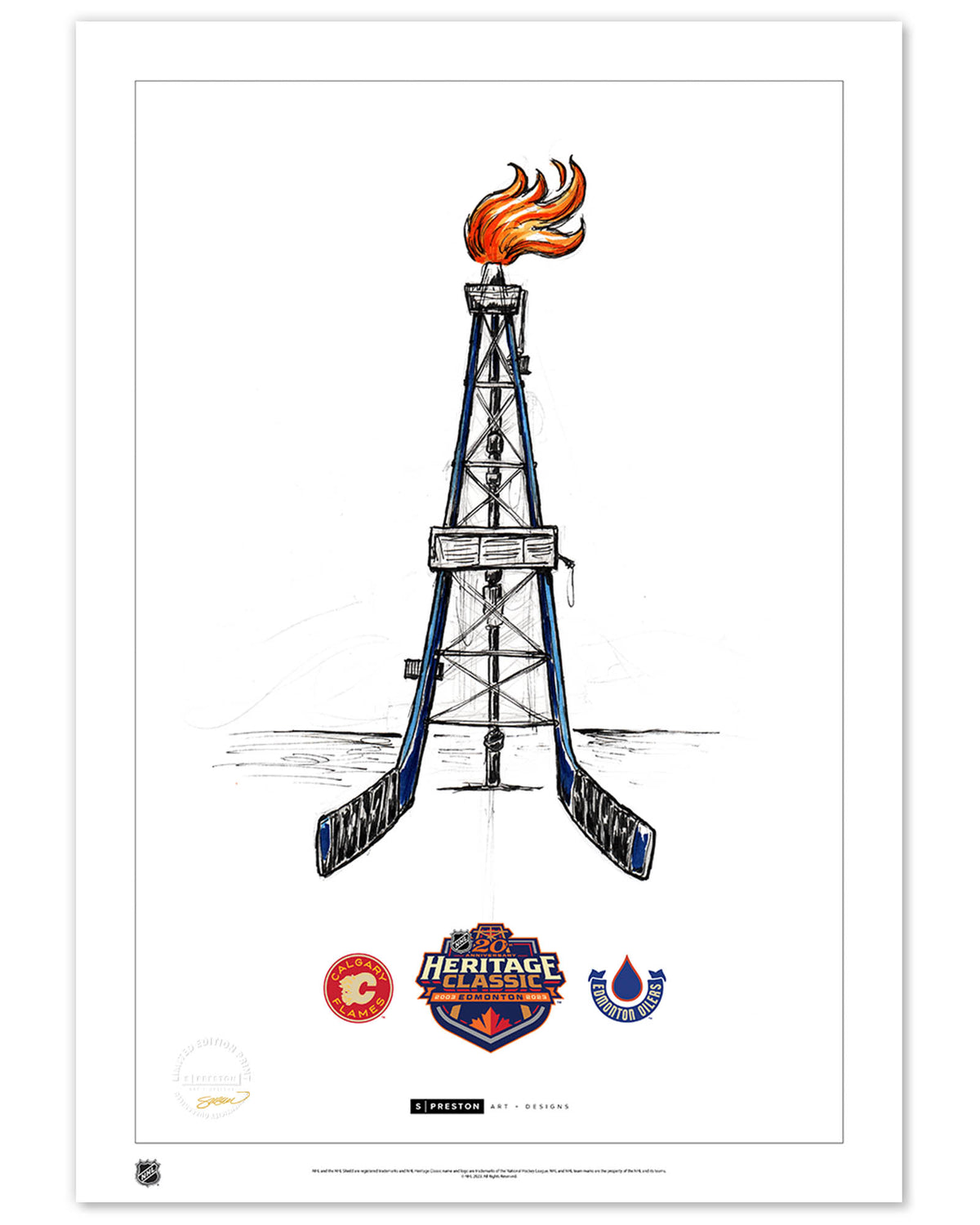 2023 NHL Heritage Classic Limited Edition Art Prints