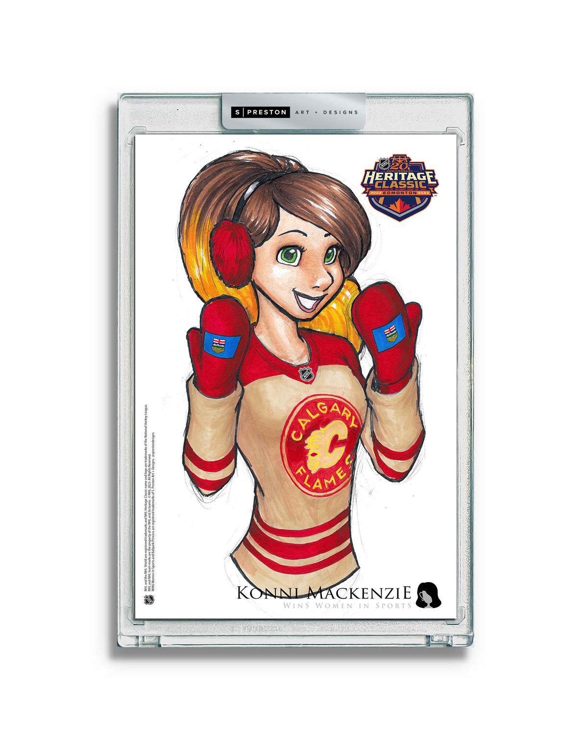 WinS® NHL Konni Mackenzie 2023 Heritage Classic Limited Edition Art Card Slab