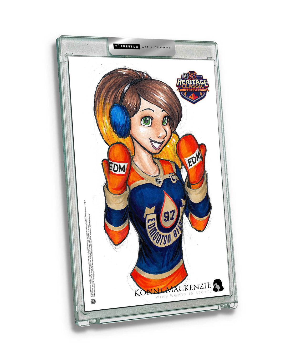 WinS® NHL Konni Mackenzie 2023 Heritage Classic Limited Edition Art Card Slab