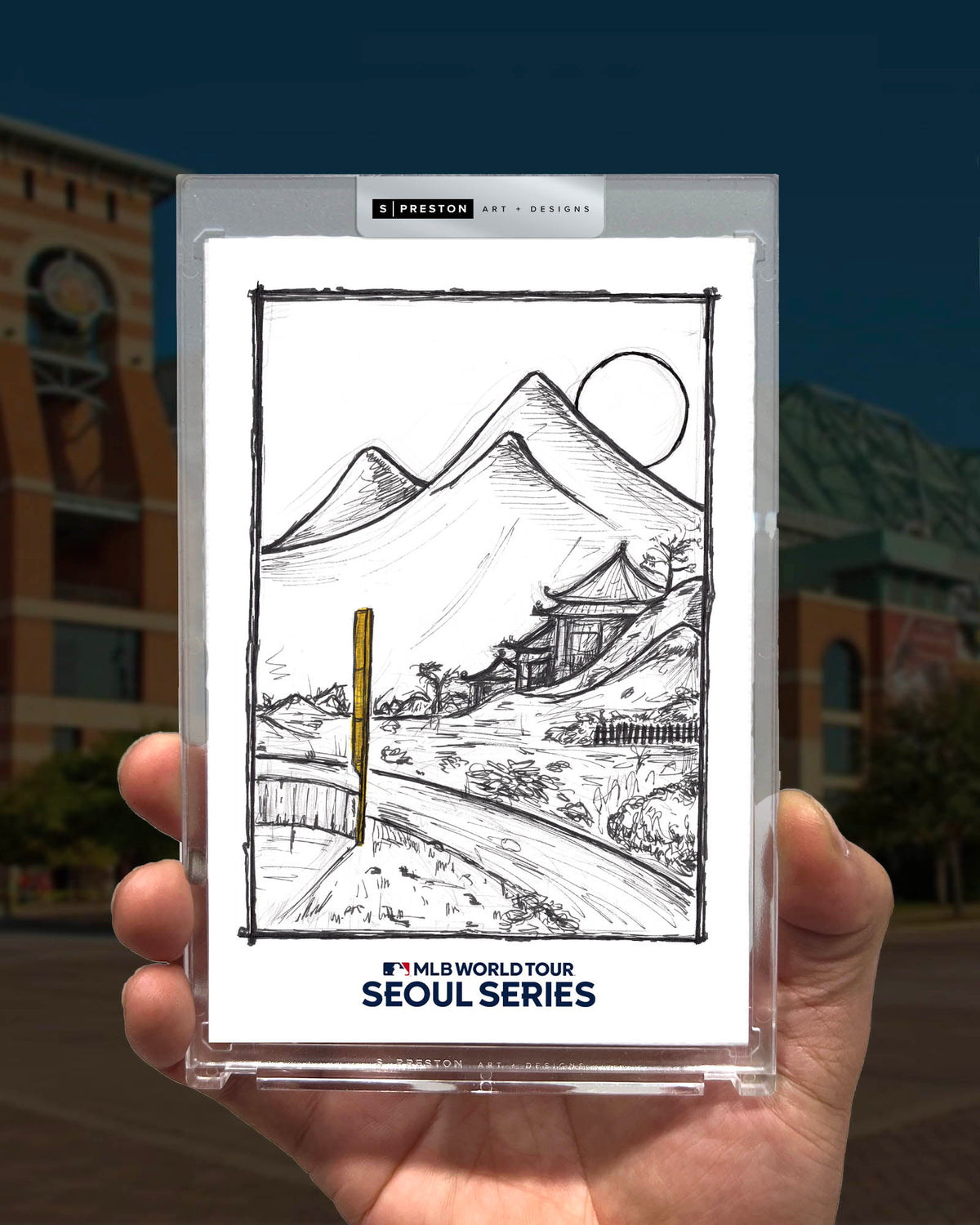 2024 MLB Seoul Series Sketch Art Card Slab
