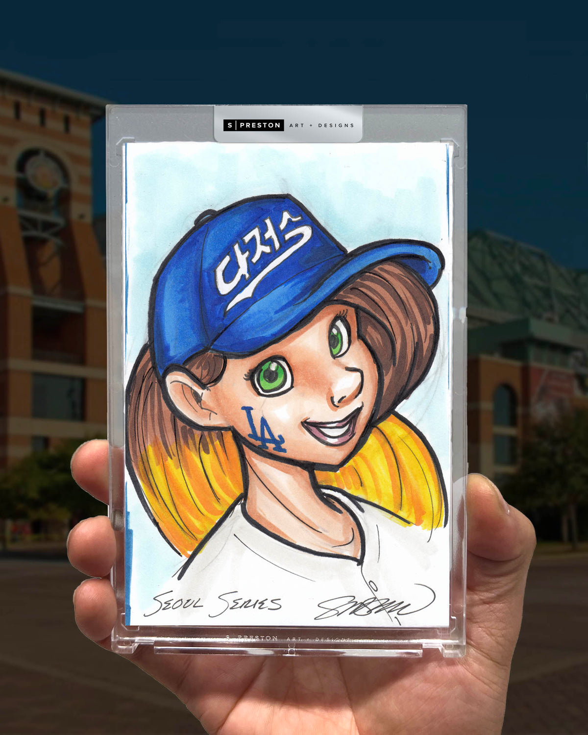 WinS® Every Day Konni Mackenzie Original Art Card Slab 2024-03-20 Seoul Dodgers