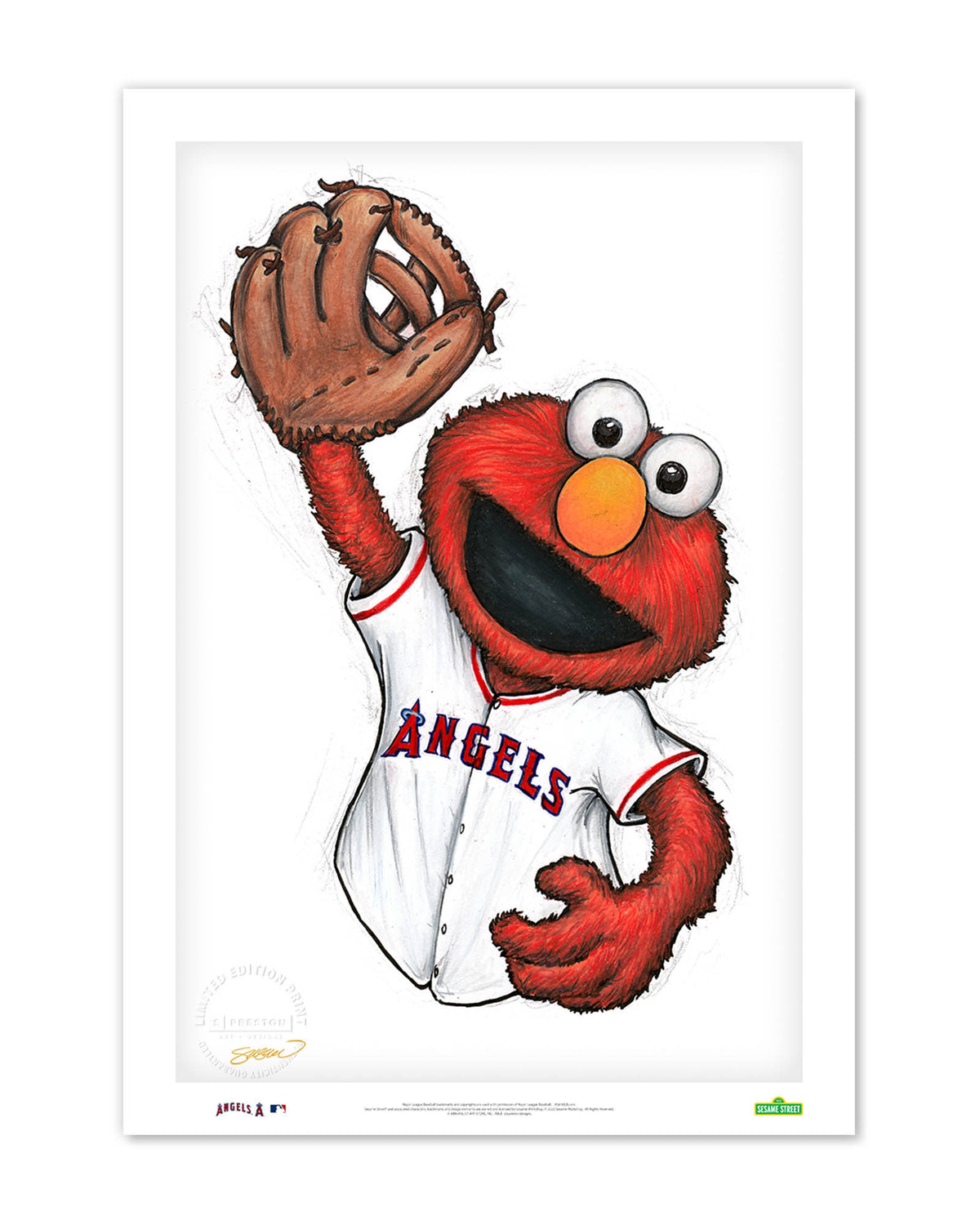 ELMO x MLB Angels Limited Edition Fine Art Print