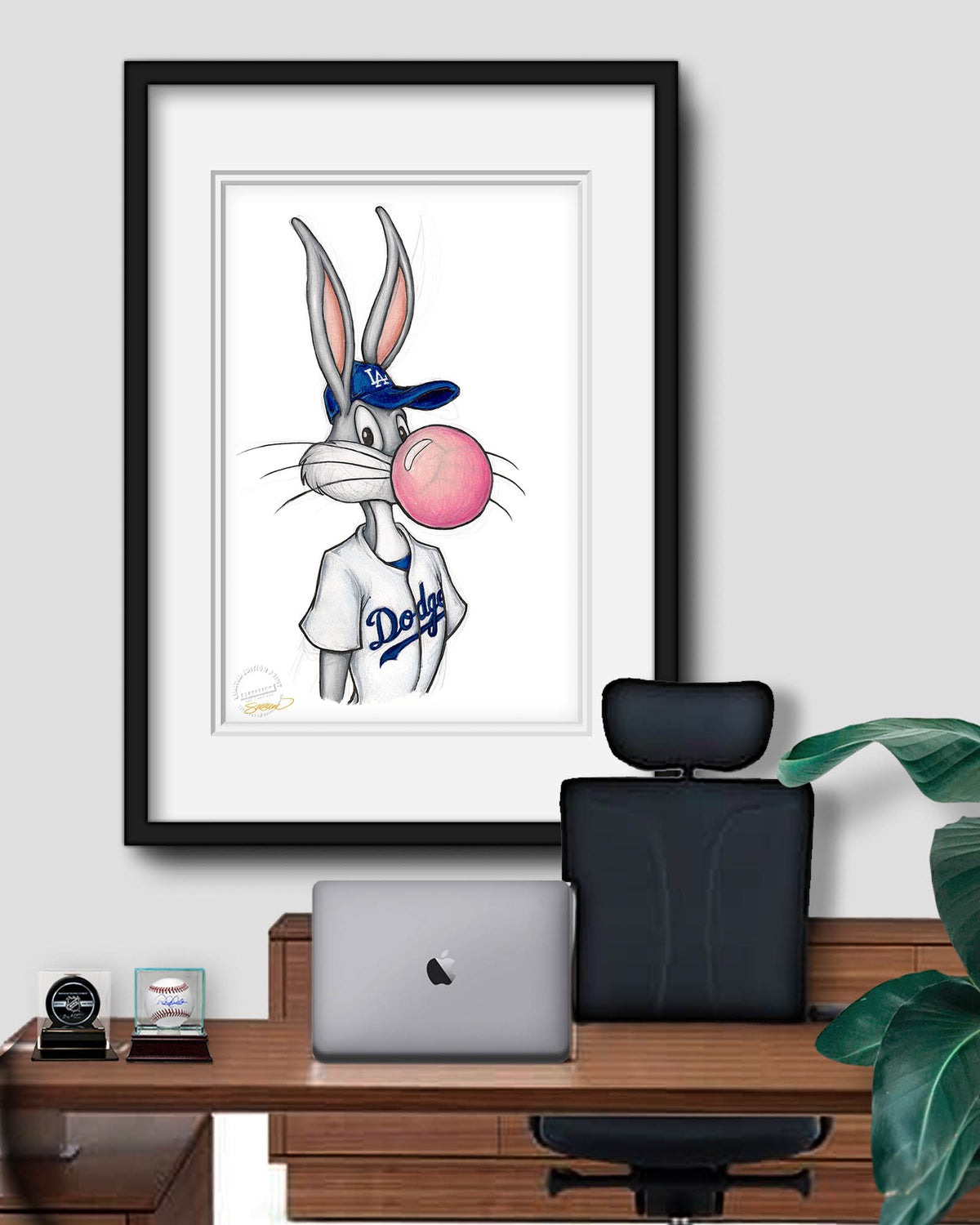 Bubblegum Bugs x MLB Dodgers Limited Edition Fine Art Print