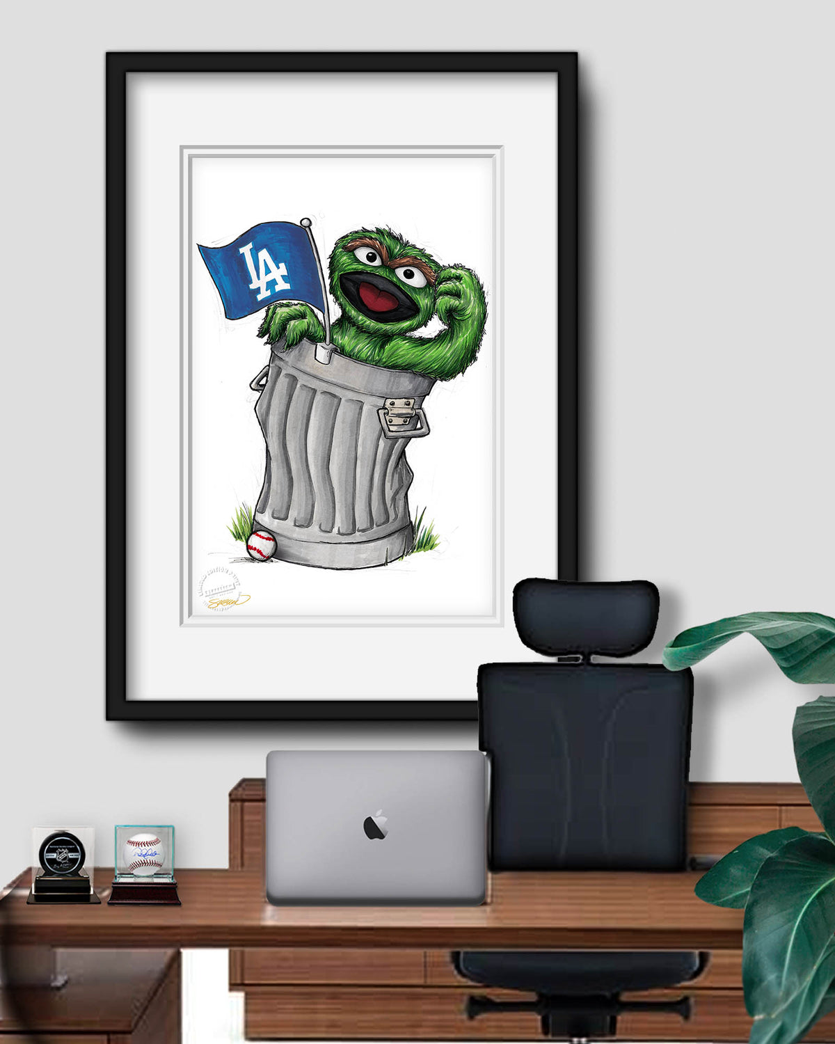 Oscar Rep Your Colours x MLB Dodgers Limited Edition Fine Art Print