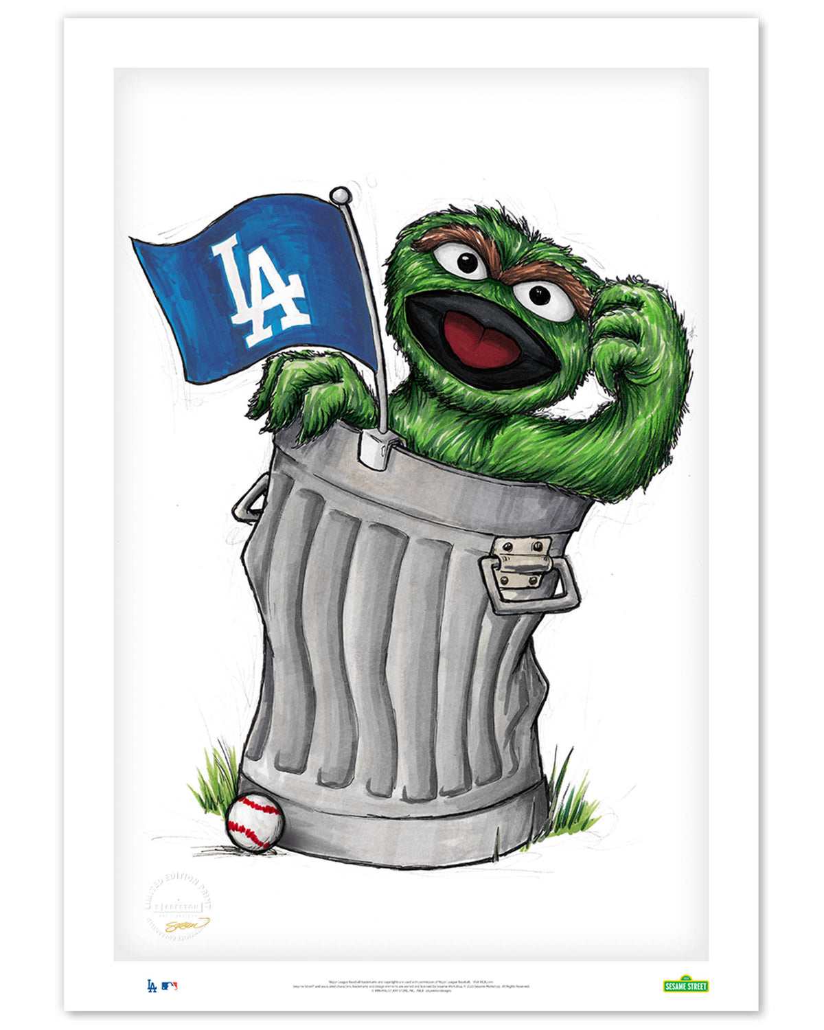 Oscar Rep Your Colours x MLB Dodgers Limited Edition Fine Art Print