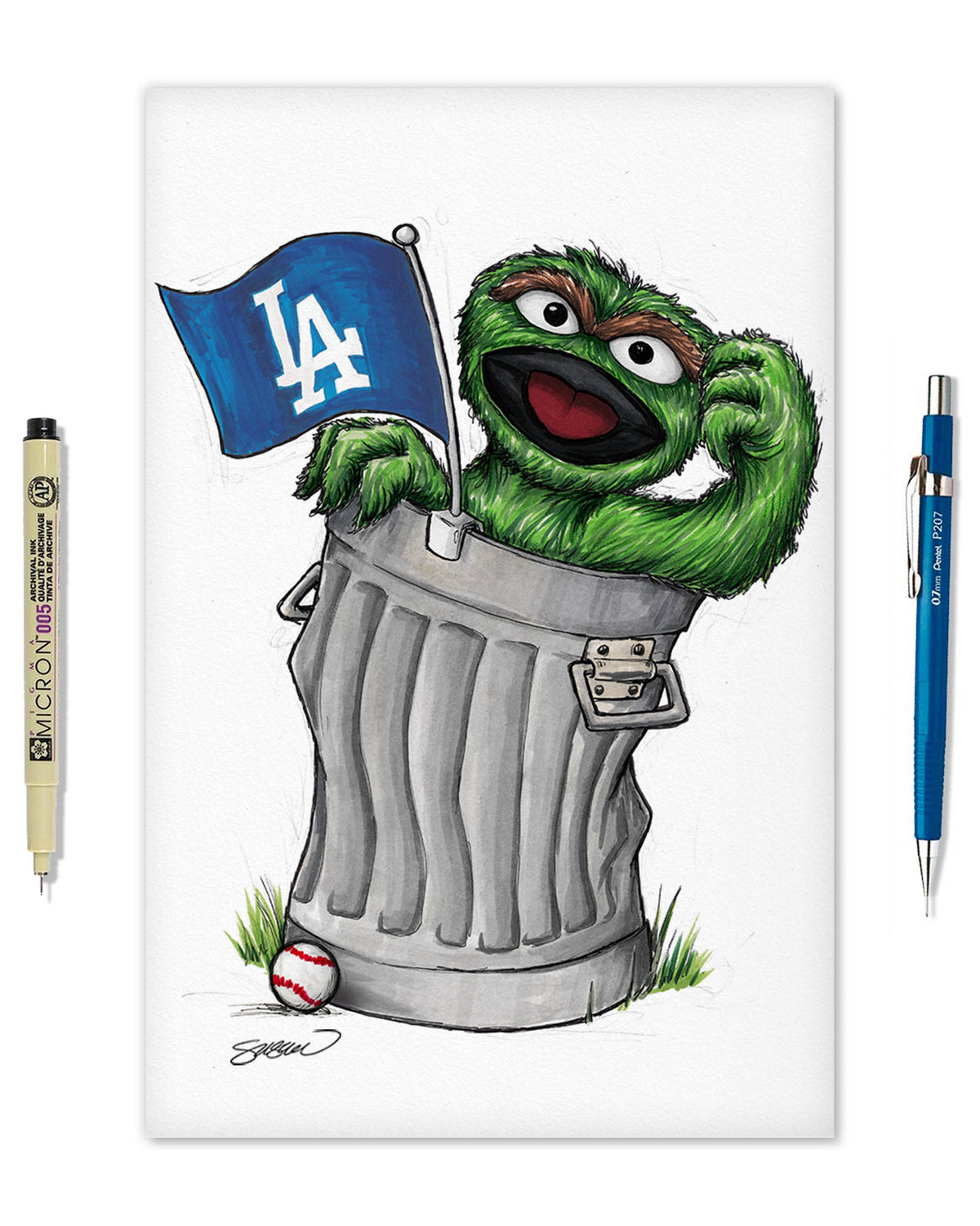 Oscar Rep Your Colours x MLB Dodgers Limited Edition Fine Art Print