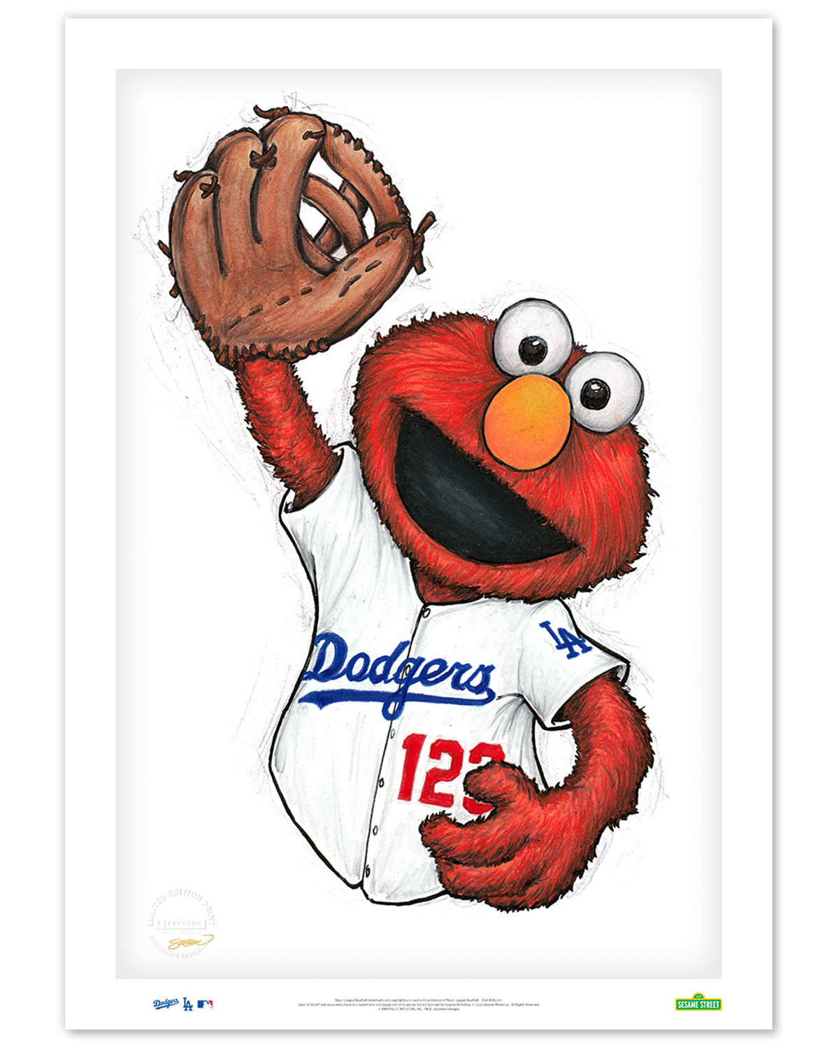 Sesame Street x MLB - Los Angeles Dodgers by S. Preston Art Print – S.  Preston Art + Designs