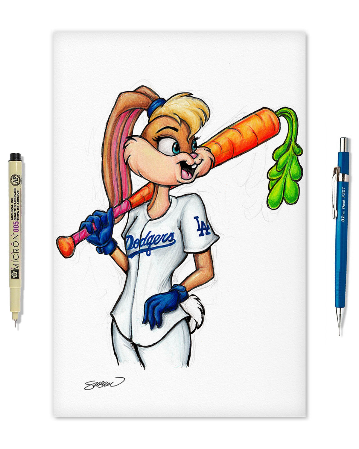 Lola Bunny x MLB Dodgers Limited Edition Fine Art Print