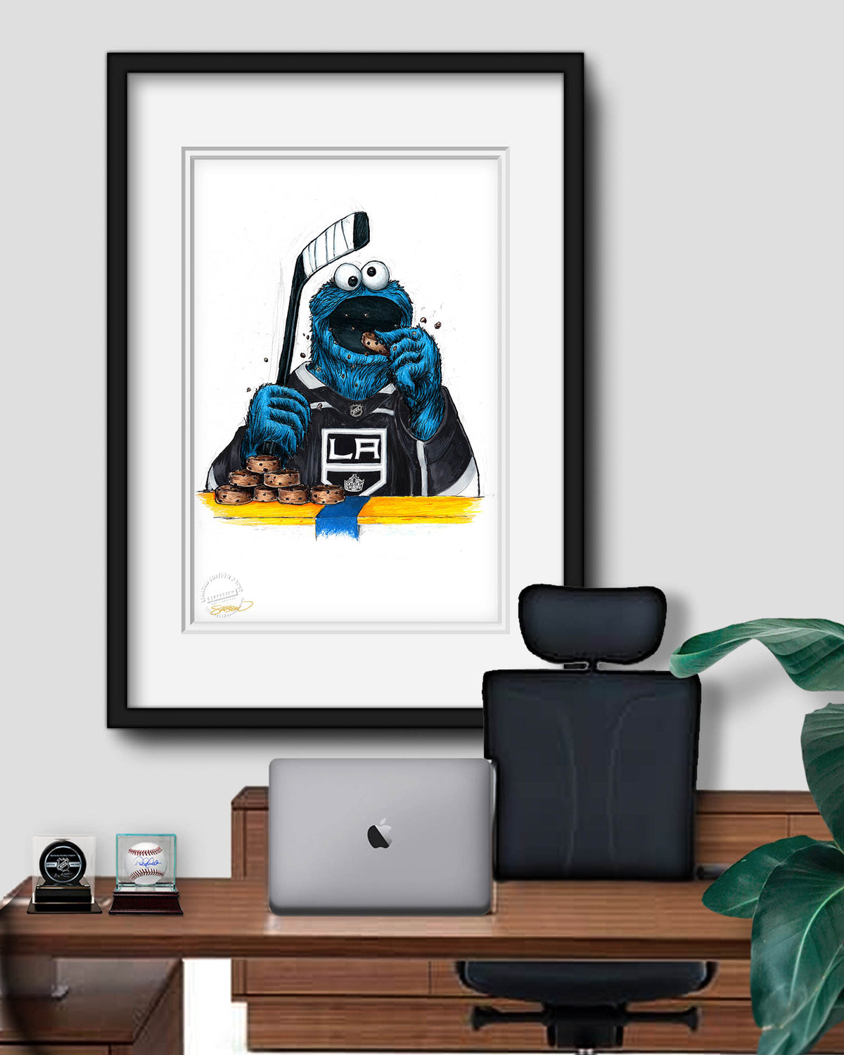 Cookie Monster x NHL Kings  Limited Edition Fine Art Print
