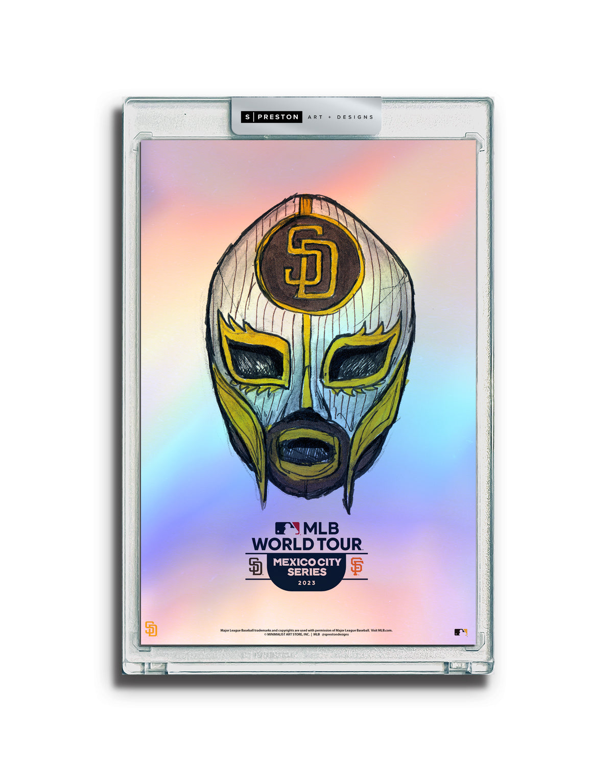 Mexico Series 2023 Ink Sketch Padres Limited Edition Art Card Slab