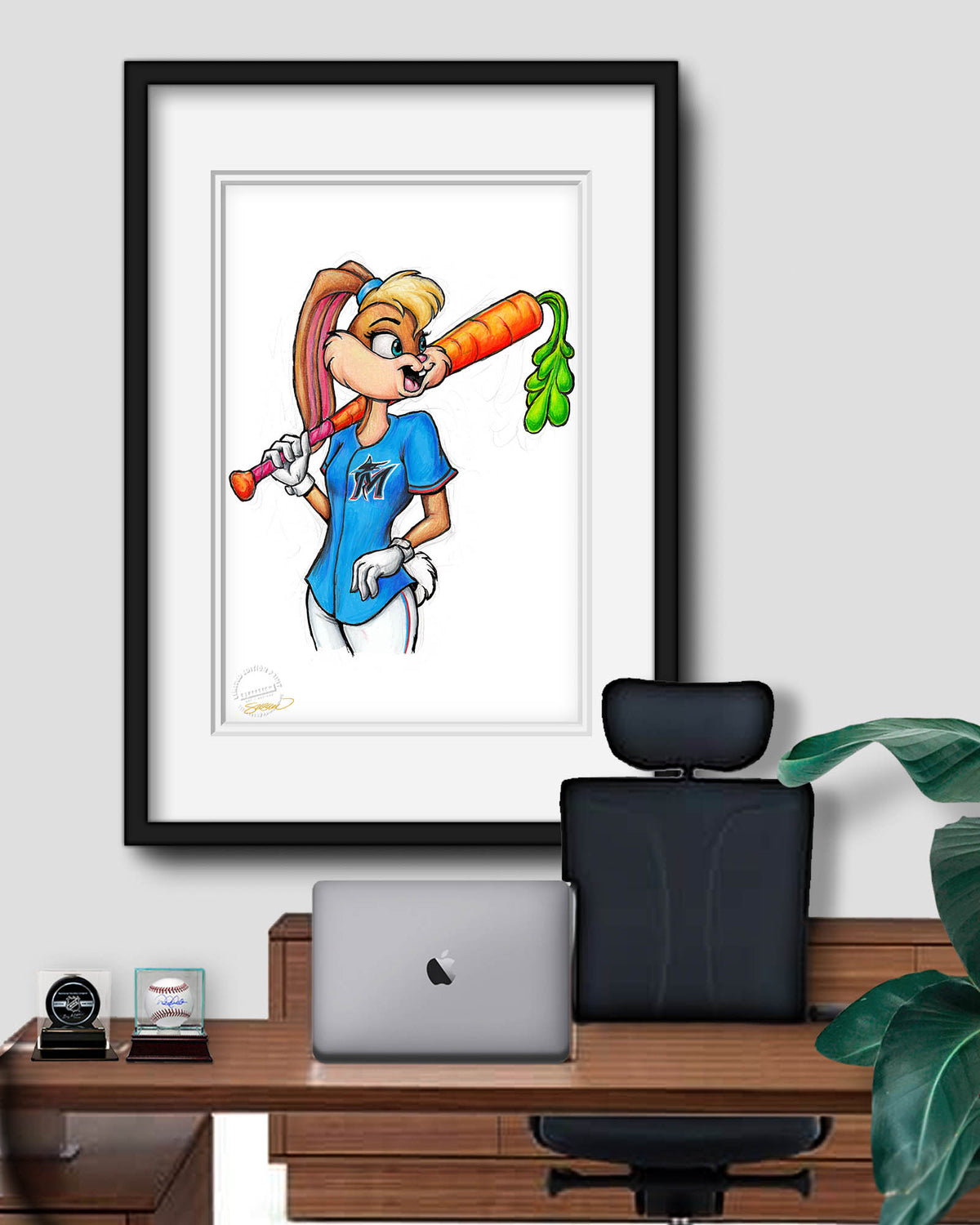 Lola Bunny x MLB Marlins Limited Edition Fine Art Print