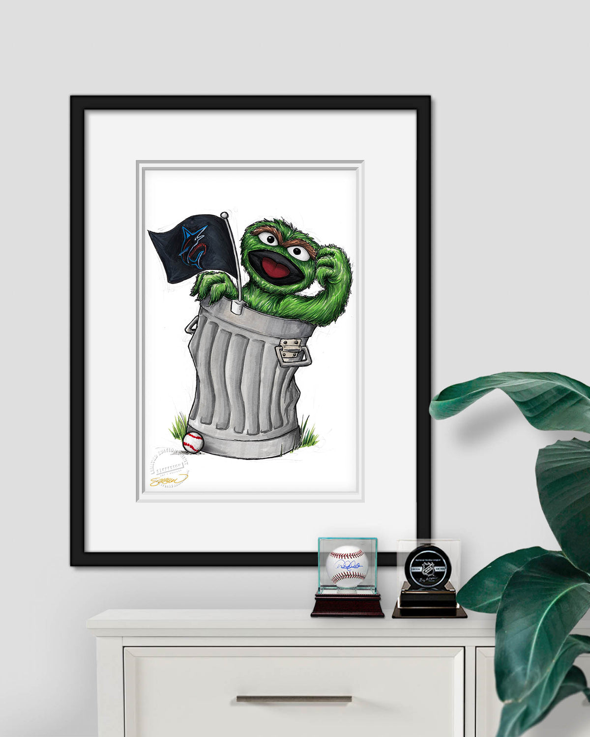 Oscar Rep Your Colours x MLB Marlins Limited Edition Fine Art Print