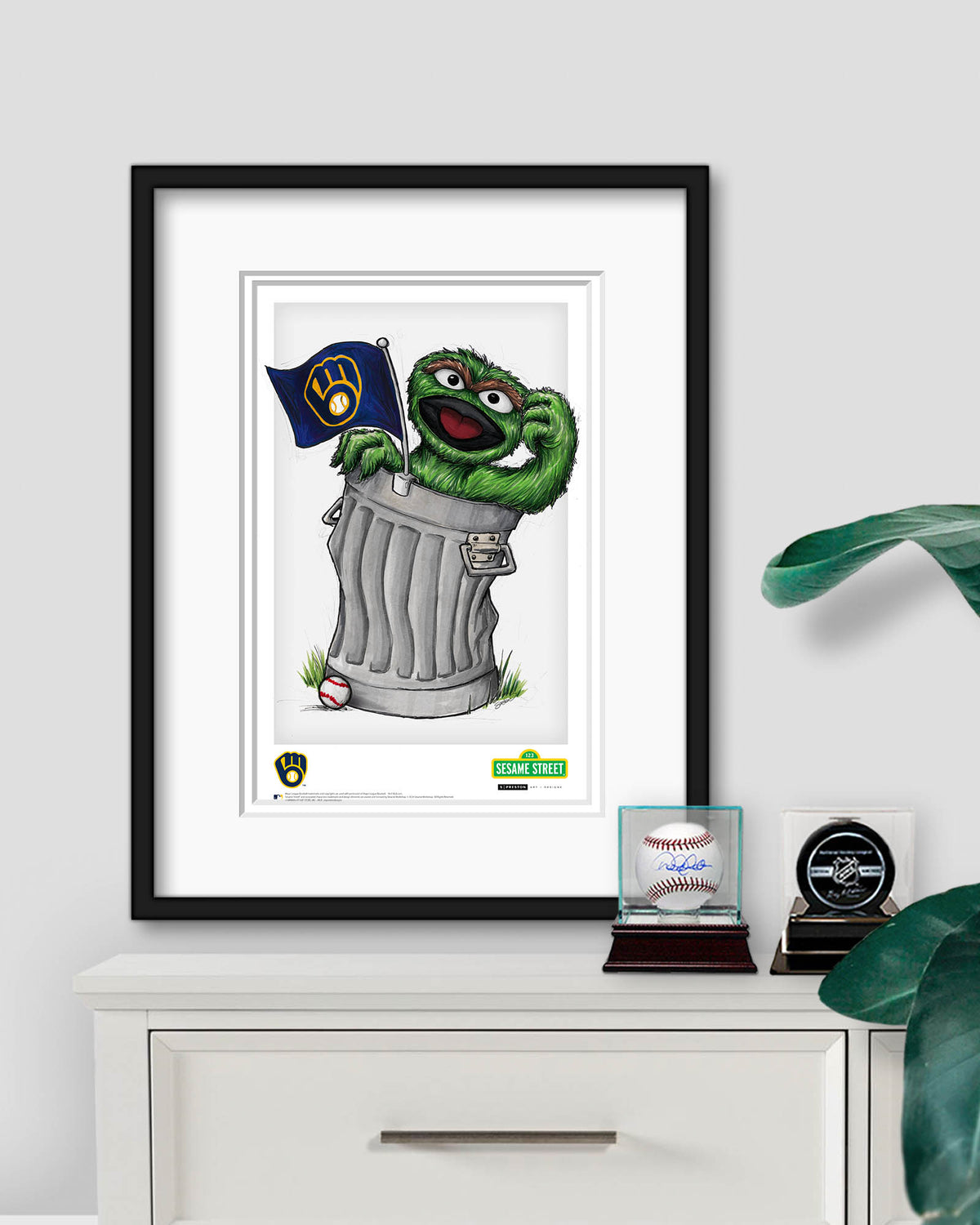 Oscar the Grouch x MLB Brewers Poster Print