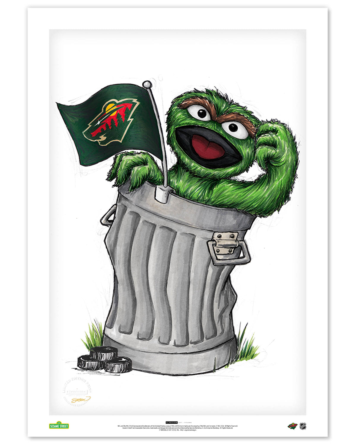 Oscar Rep Your Colours x NHL Wild Limited Edition Fine Art Print