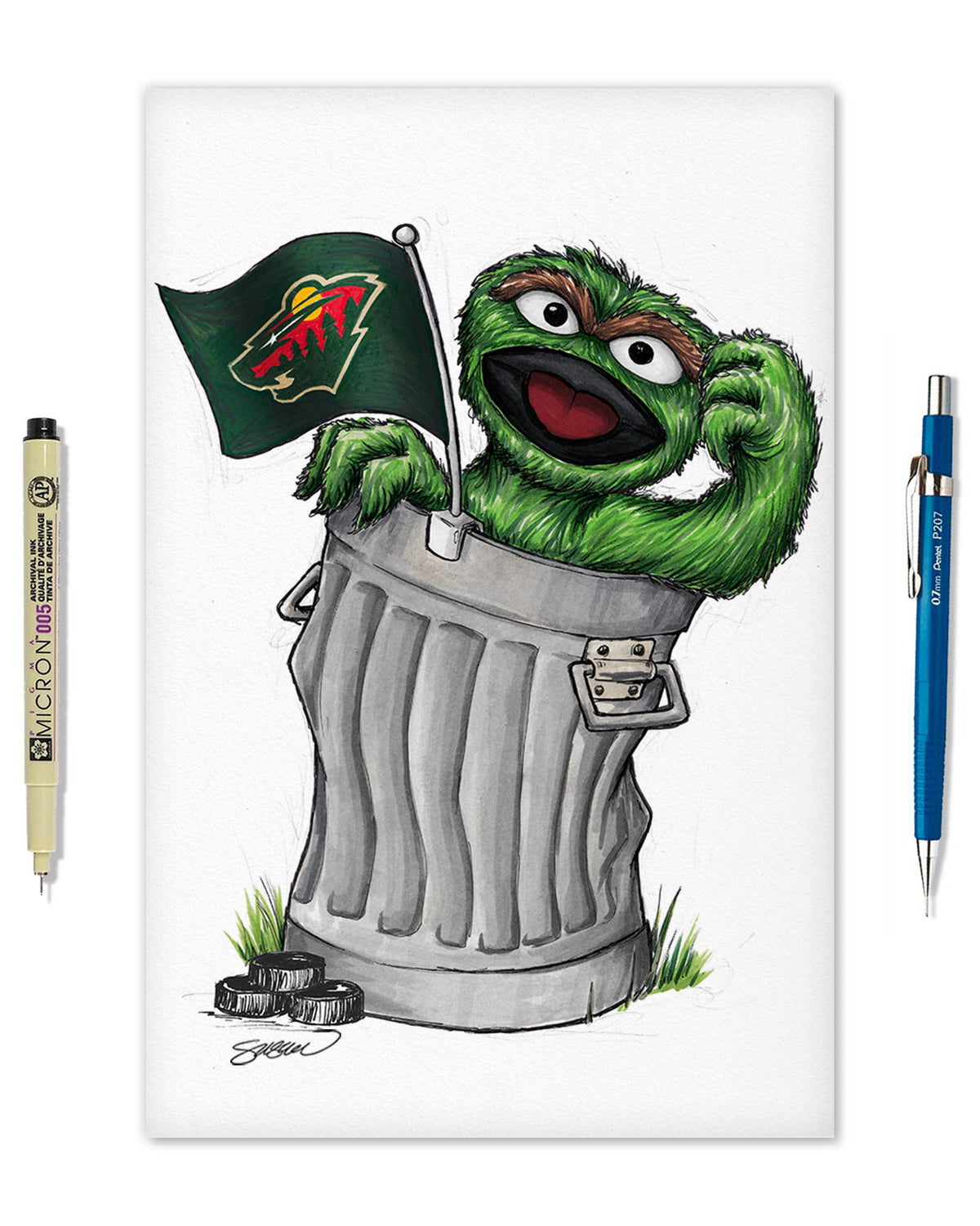 Oscar Rep Your Colours x NHL Wild Limited Edition Fine Art Print