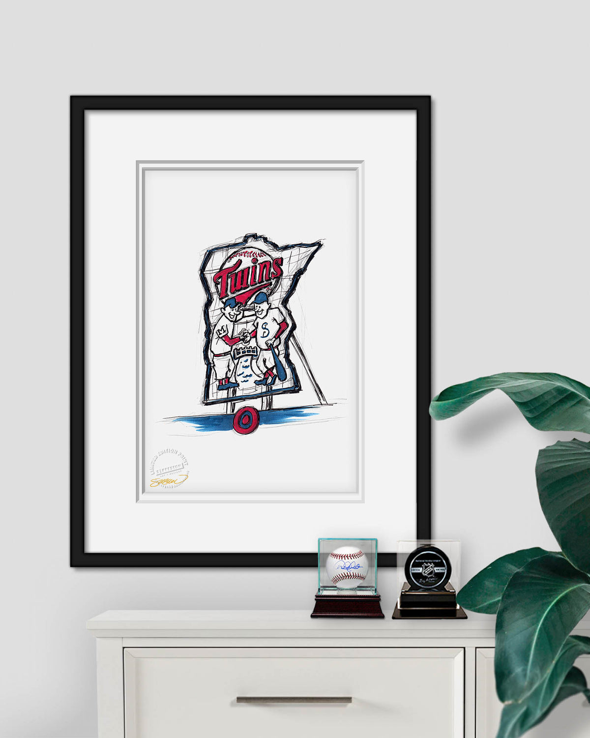 Target Field Ink Sketch (Minnie and Paul) Limited Edition Fine Art Print