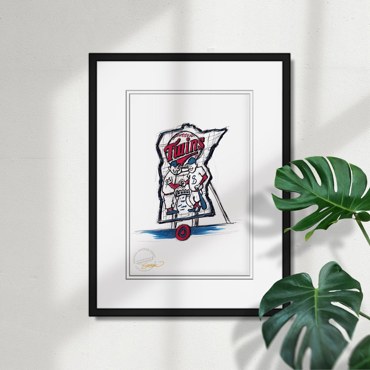 Target Field Ink Sketch (Minnie and Paul) Limited Edition Fine Art Print