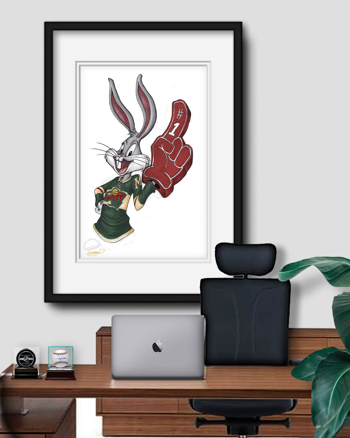 Rabbit Hockey Fan x NHL Wild Bugs Bunny Limited Edition Fine Art Print