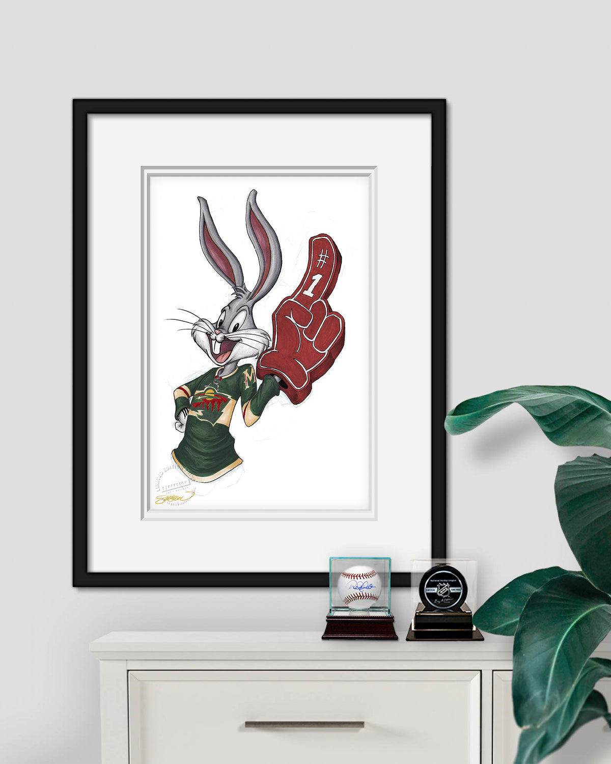 Rabbit Hockey Fan x NHL Wild Bugs Bunny Limited Edition Fine Art Print