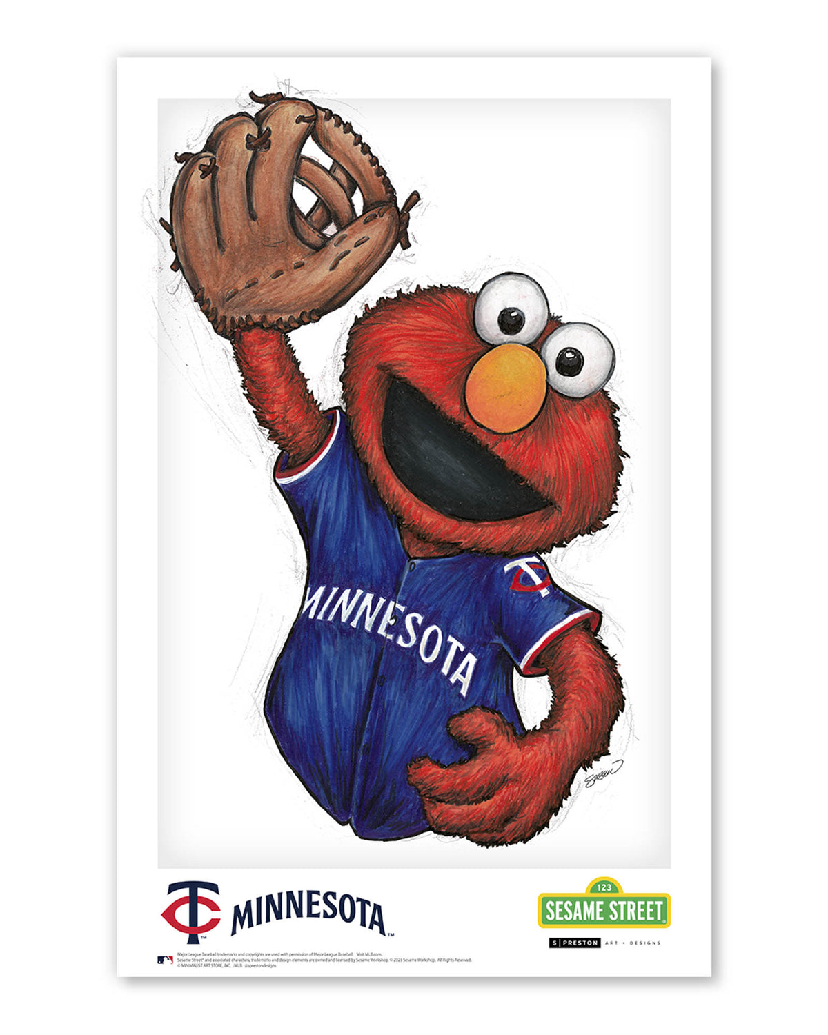 ELMO x MLB Twins Poster Print