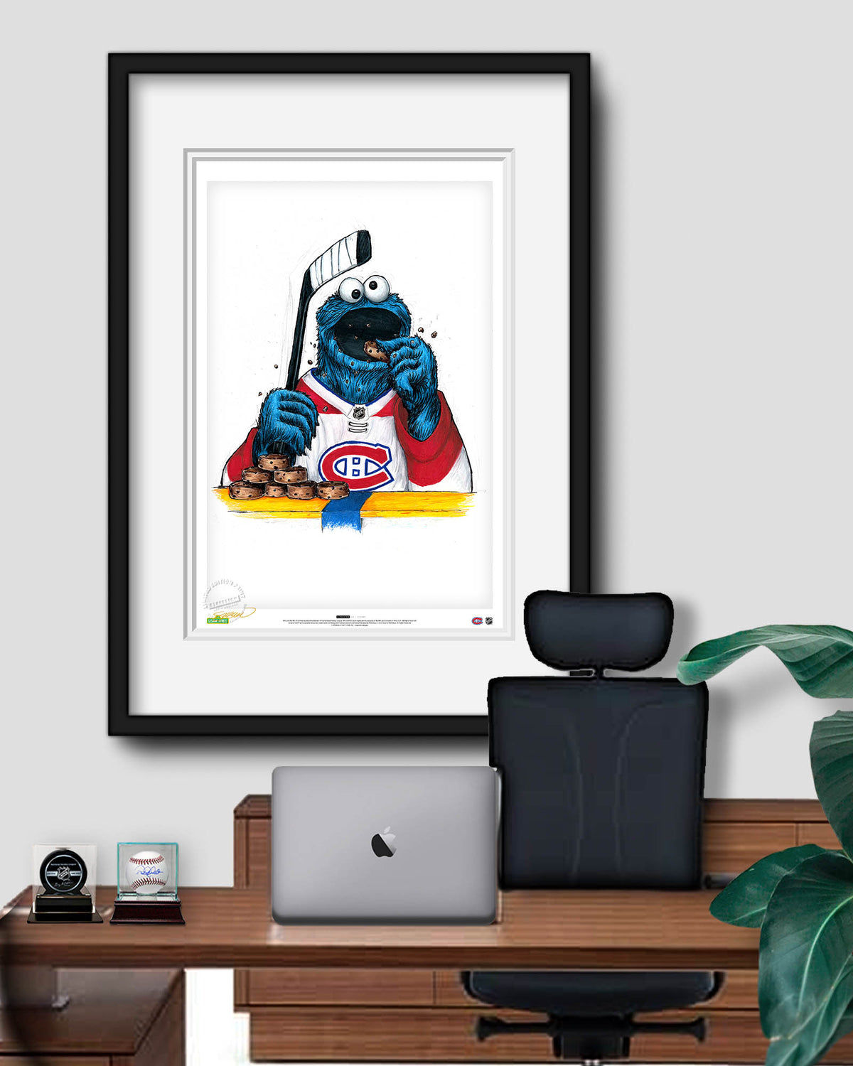 Cookie Monster x NHL Canadiens Limited Edition Fine Art Print
