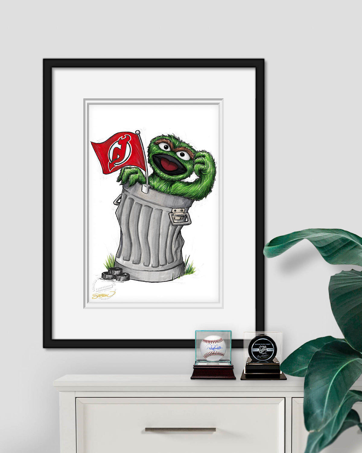 Oscar Rep Your Colours x NHL Devils Limited Edition Fine Art Print