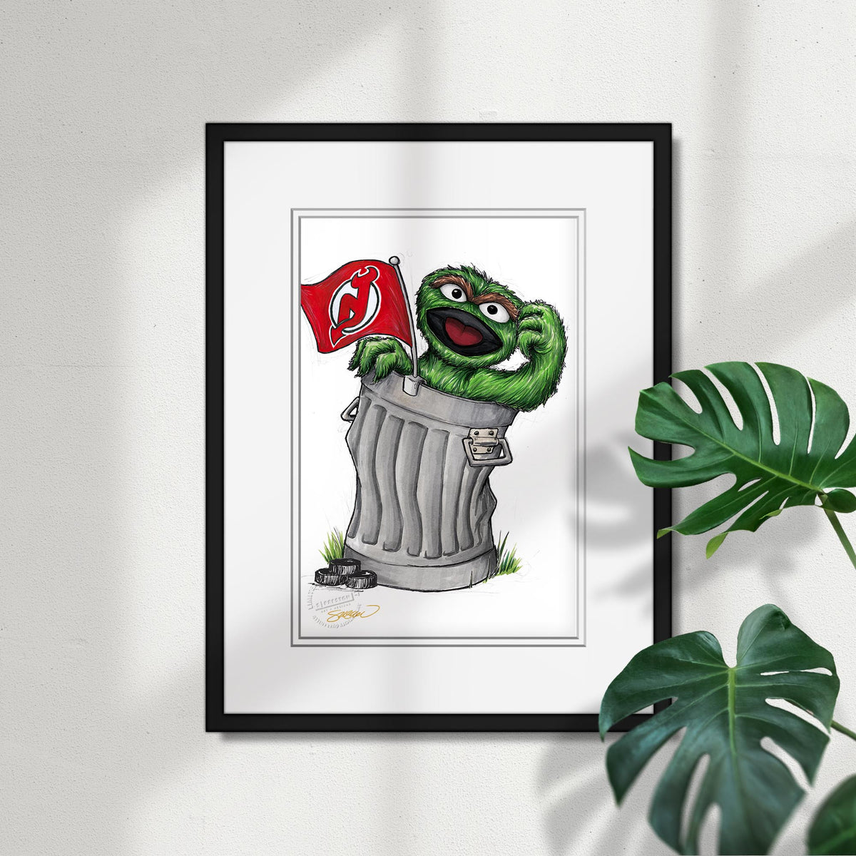 Oscar Rep Your Colours x NHL Devils Limited Edition Fine Art Print