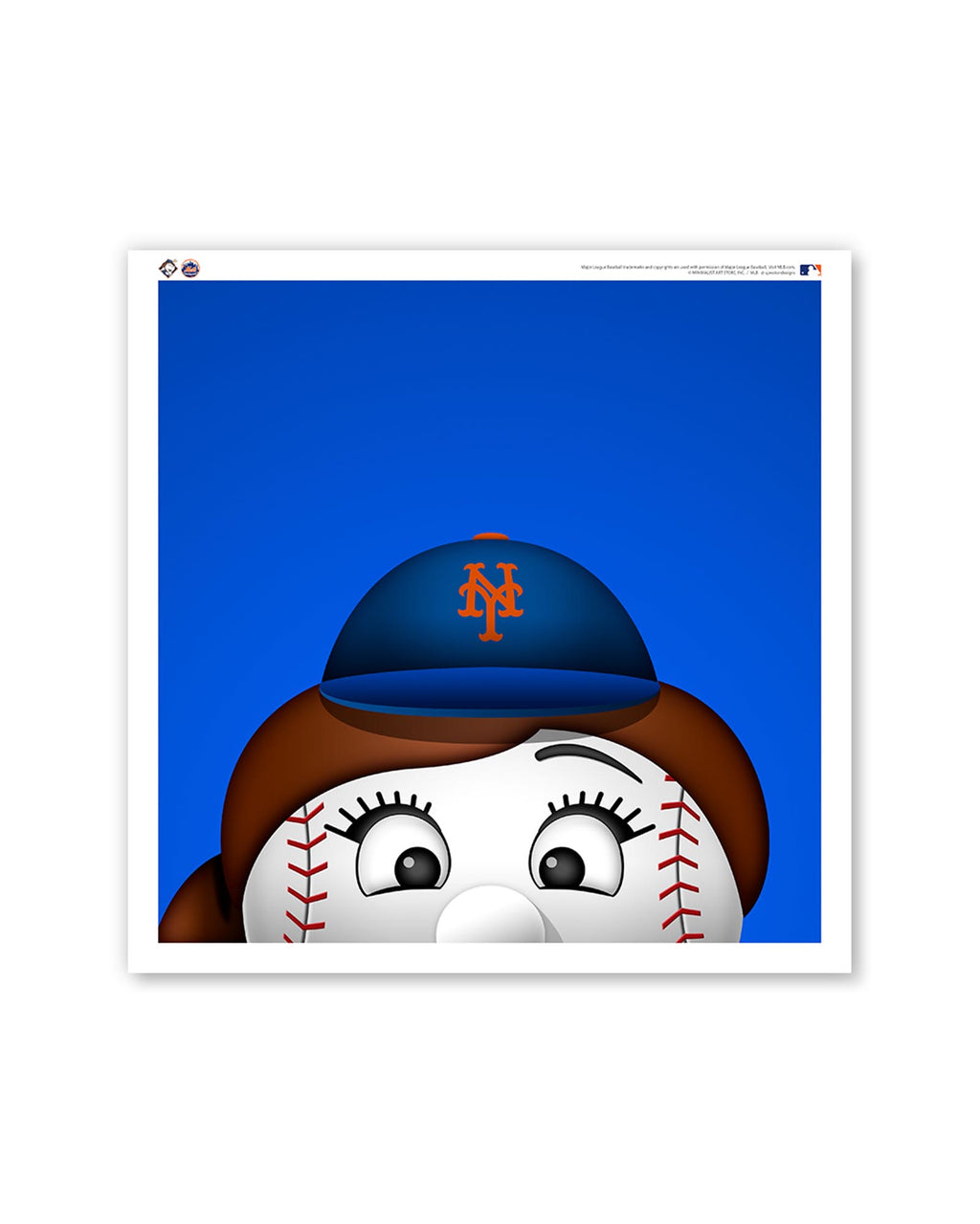 Minimalist Mrs. Met New York Mets - S. Preston – S. Preston Art + Designs